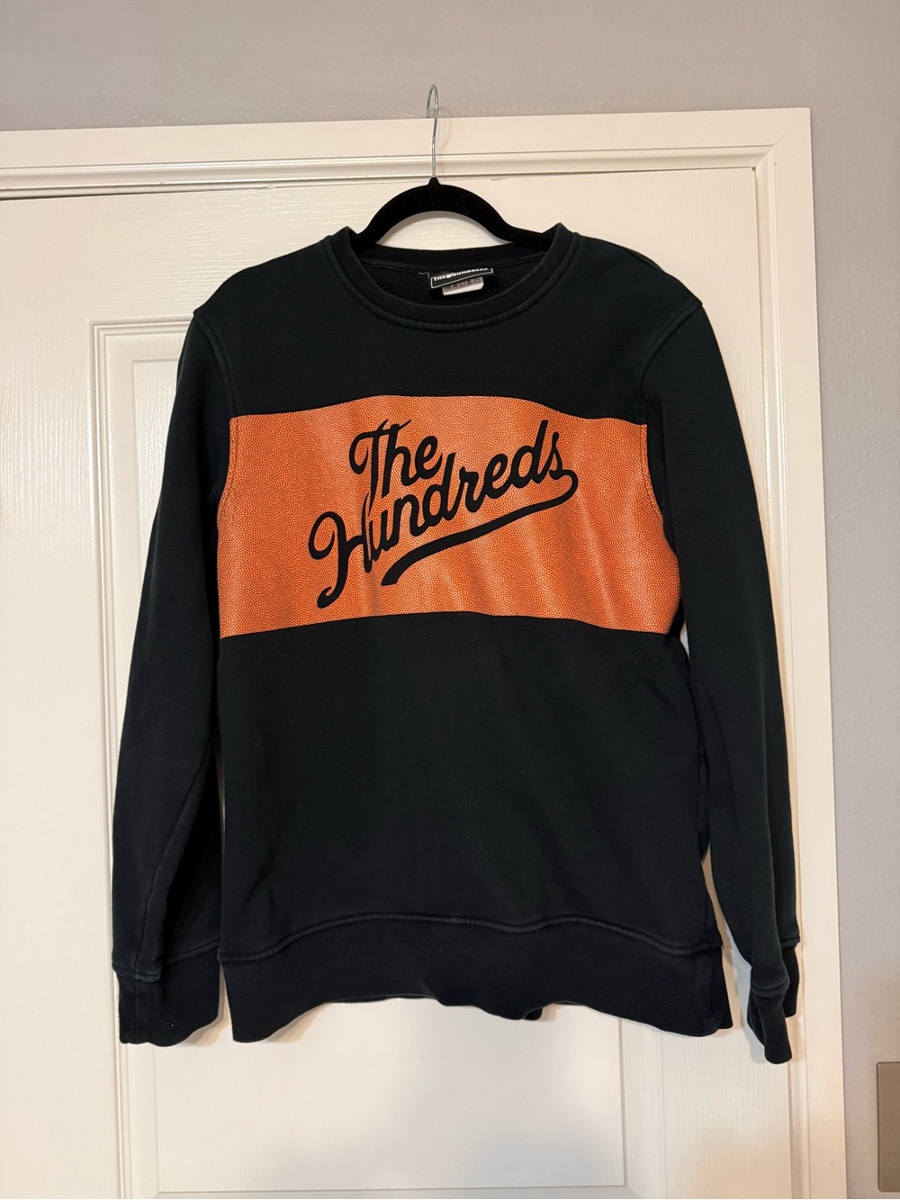 The Hundreds Sweatshirt Black Medium Basketball Texture Crewneck L